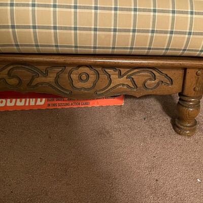 Mid Century Wood Settee