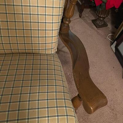 Mid Century Wood Settee
