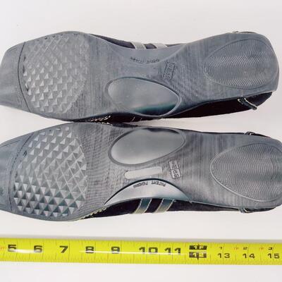 COLDWATER CREEK BY AEROSOLES WOMEN'S BLACK LEATHER FLATS SIZE 10 M
