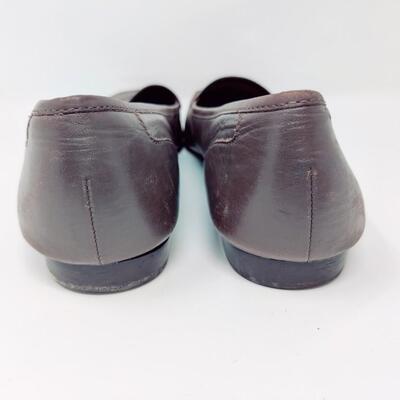 ENZO ANGIOLINI WOMEN'S BROWN LEATHER FLATS SIZE 10 M