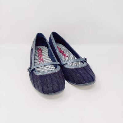 MICHELLE K WOMEN'S BLACK TEXTILE FLATS SIZE 10