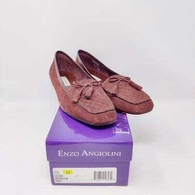 ENZO ANGIOLINI WOMEN'S BROWN SUEDE LEATHER FLATS SIZE 10 M