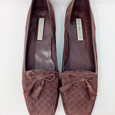 ENZO ANGIOLINI WOMEN'S BROWN SUEDE LEATHER FLATS SIZE 10 M