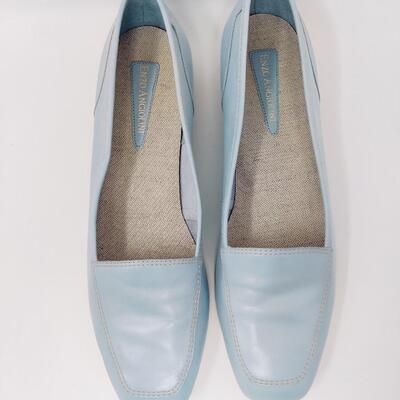 ENZO ANGIOLINI WOMEN'S LIGHT BLUE LEATHER FLATS SIZE 10 M