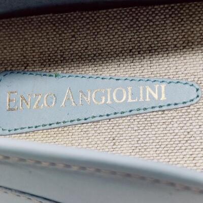 ENZO ANGIOLINI WOMEN'S LIGHT BLUE LEATHER FLATS SIZE 10 M