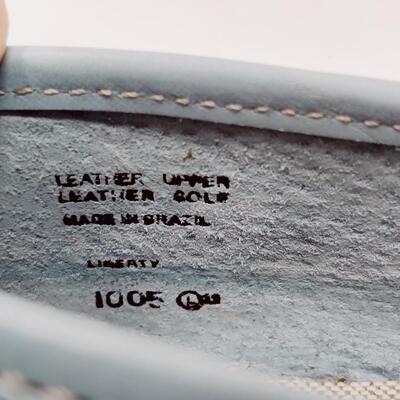 ENZO ANGIOLINI WOMEN'S LIGHT BLUE LEATHER FLATS SIZE 10 M