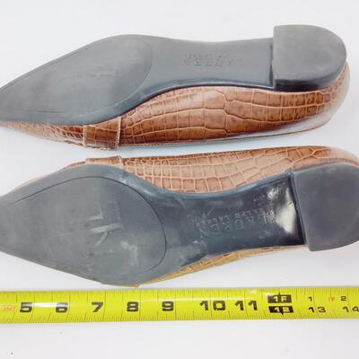 RALPH LAUREN WOMEN'S BROWN LEATHER FLATS SIZE 10