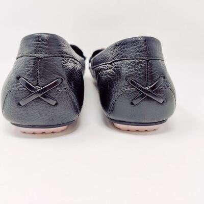 ISAAC MIZRAHI LIVE! WOMEN'S BLACK LEATHER FLATS SIZE 10 M