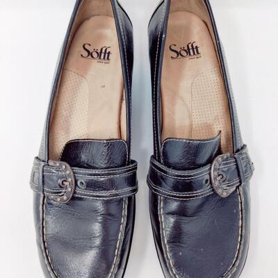 SOFFT WOMEN'S BLACK LEATHER FLATS SIZE 10 M