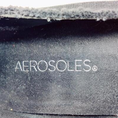 AEROSOLES WOMEN'S BLACK FABRIC FLATS SIZE 10 M