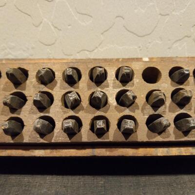 Antique Letter & Number Steel Stamp Punch Set