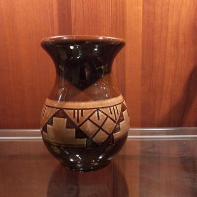 Small Brown Glazed Pot
