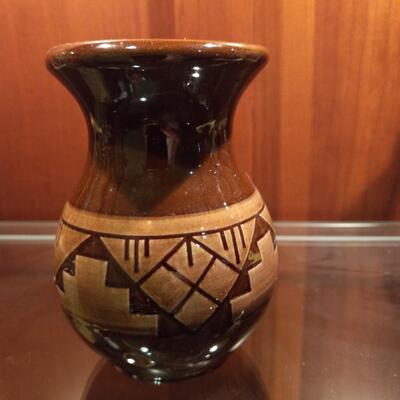 Small Brown Glazed Pot