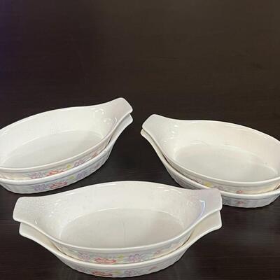 Au Gratin Dish Floral Pattern Japan Oven Safe Microwave Safe