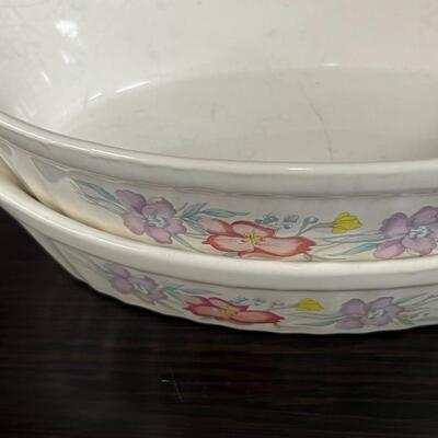 Au Gratin Dish Floral Pattern Japan Oven Safe Microwave Safe