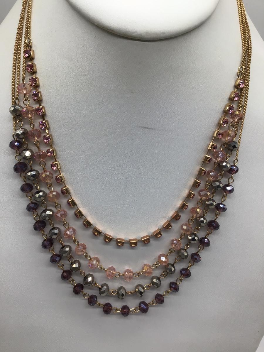 Glass Beaded Costume Necklace