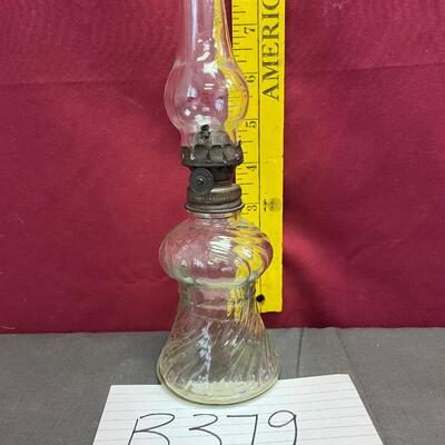 Petite glass oil lamp