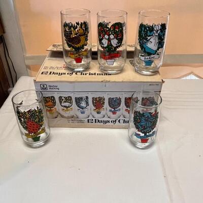 Anchor Hocking 12 Days of Christmas Glasses