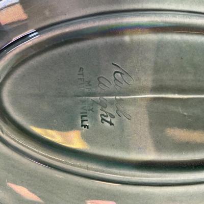 Russell Wright Stubenville green oval plate