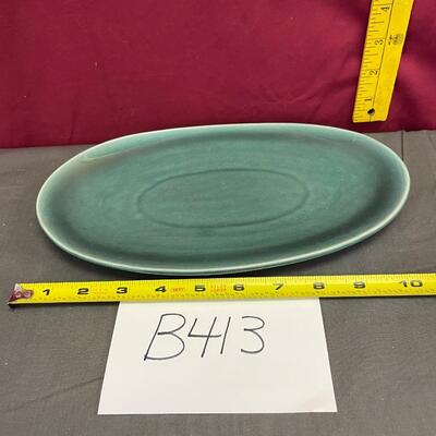 Russell Wright Stubenville green oval plate