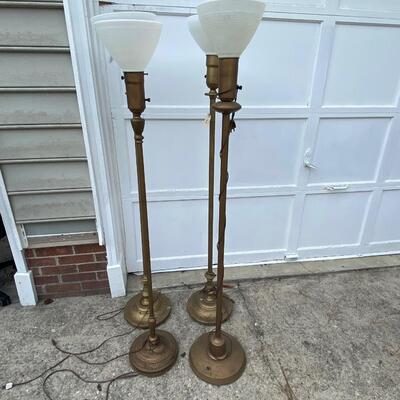 Vintage Brass Floor Lamp Lot 