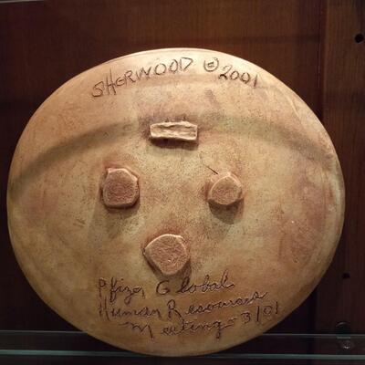 Vintage Mudhead Pottery Plate by Sherwood