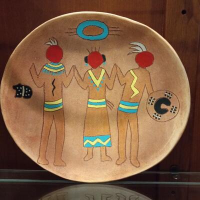 Vintage Mudhead Pottery Plate by Sherwood