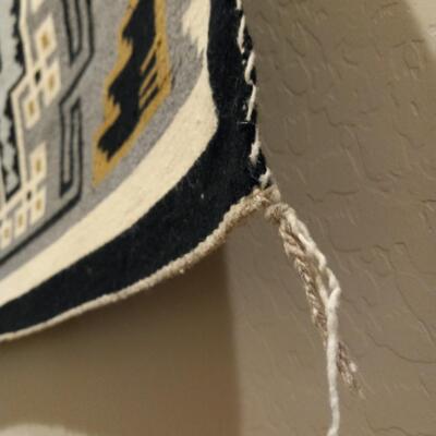 Vintage Navajo Wool Rug Wall Hanging