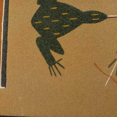Vintage Navajo Sandpainting Frogs