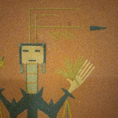 Vintage Navajo Sandpainting Yei Corn Dancer
