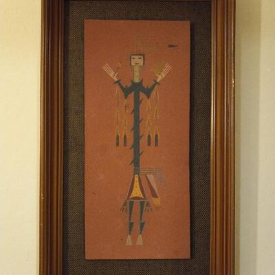 Vintage Navajo Sandpainting Yei Corn Dancer