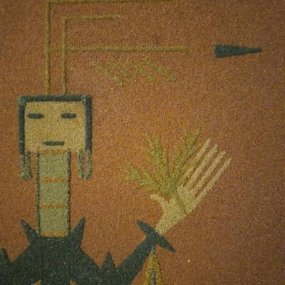 Vintage Navajo Sandpainting Yei Corn Dancer