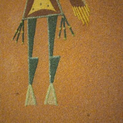 Vintage Navajo Sandpainting Yei Corn Dancer