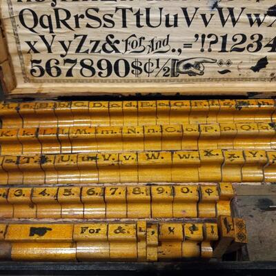 Vintage Antique Rubber Stamp Wood Block Print