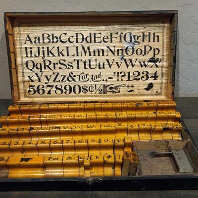 Vintage Antique Rubber Stamp Wood Block Print