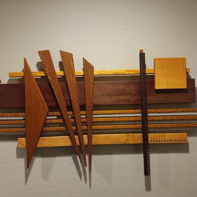 "Particle Accelerator" - Hardwood Wall Sculpture by Artist Jeff Easley
