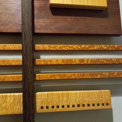 "Particle Accelerator" - Hardwood Wall Sculpture by Artist Jeff Easley