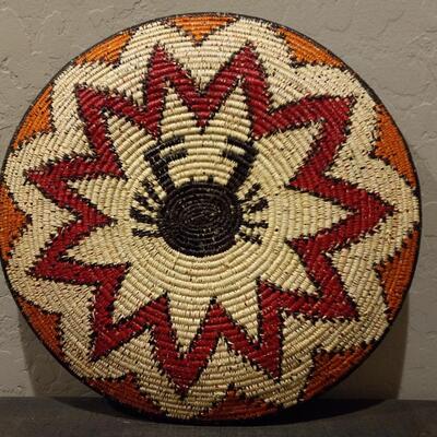 Native American Basket Tray with Crab Design