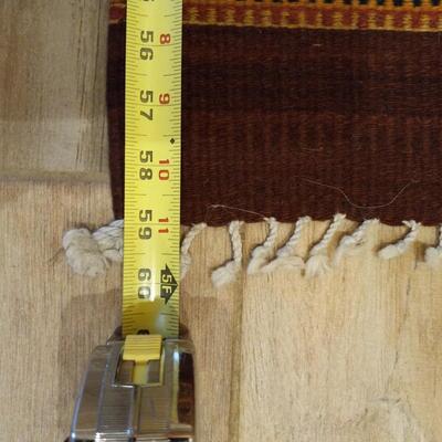 Navajo Diamond Design Fringe Wool Rug