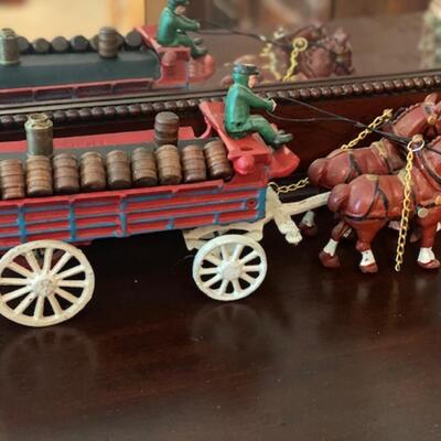 Vintage Cast Iron Fire Truck and Horses