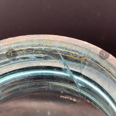 Antique BALL Jar - Tall Blue Glass Perfect Mason 4.5â€ wide x 9.5â€ high approx