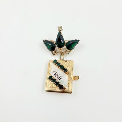 BEAUTIFUL VINTAGE "WIFE" LOCKET - BROOCH