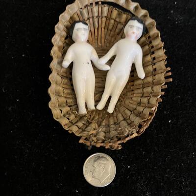 Antique Miniature Porcelain Doll Figurines 2â€ long
