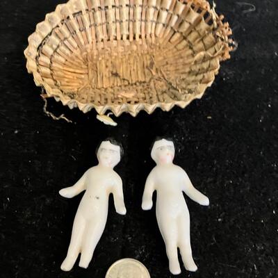 Antique Miniature Porcelain Doll Figurines 2â€ long