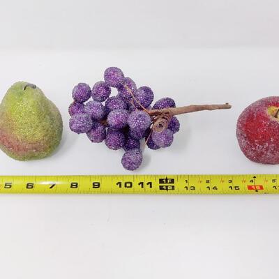 VINTAGE SUGAR BEADED FRUIT LOT