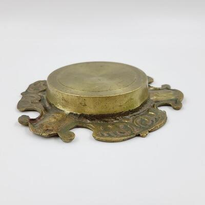 VINTAGE BRASS RAM ASHTRAY