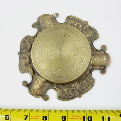 VINTAGE BRASS RAM ASHTRAY