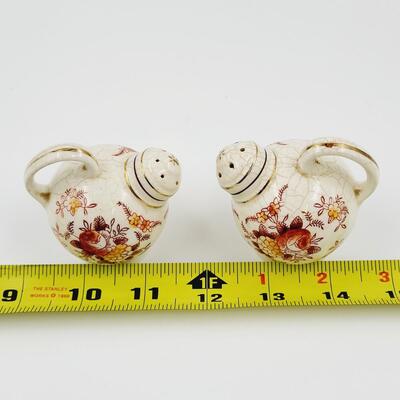 VINTAGE FLORAL MADE IN JAPAN SALT & PEPPER SHAKE SET