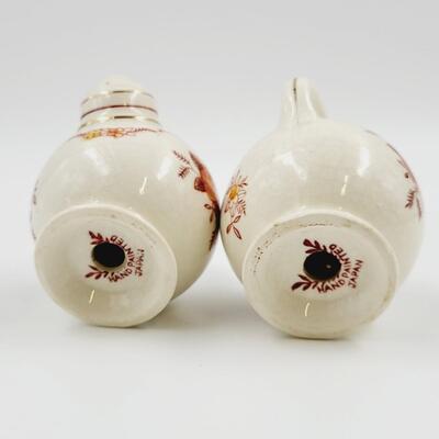 VINTAGE FLORAL MADE IN JAPAN SALT & PEPPER SHAKE SET