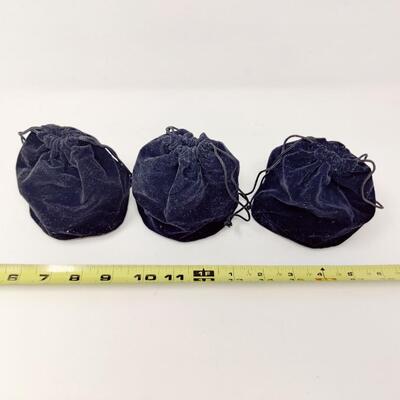BLACK VELVET DRAWSTRING POUCHES BUNDLE